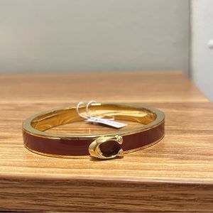 NWT Coach Signature Push Hinged Bangle